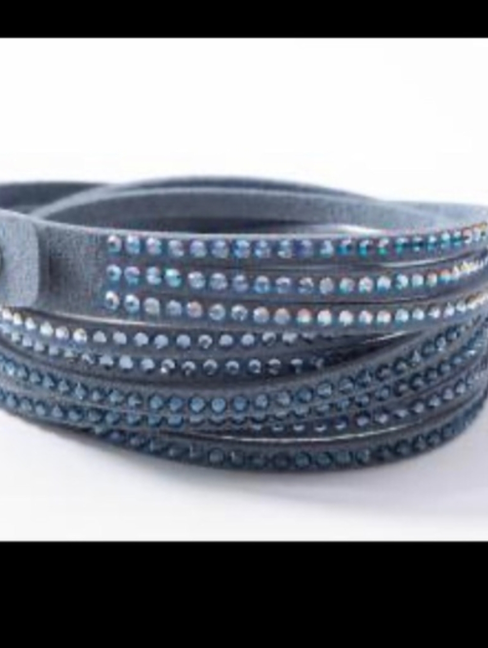 Touchstone Crystal Multi-Row Wrap Bracelet Denim Blue